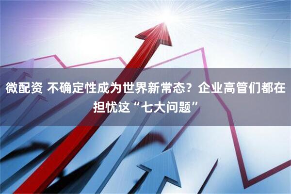 微配资 不确定性成为世界新常态？企业高管们都在担忧这“七大问题”